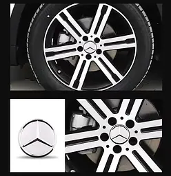 Ковпачки маточини на титани Mercedes-Benz 60 / 56 мм 1 шт - мініатюра 3
