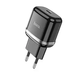 Адаптер Мережевий HOCO Victorious single port charger N24 Type-C порт 20W чорний - мініатюра 8