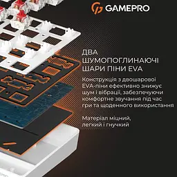Клавіатура GamePro Genesis Infinity MK130BW White [140414] - мініатюра 15