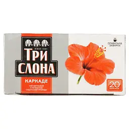 Чай квітковий Три слона Каркаде 30 г ( 20 шт. х 1.5 г) (735200) - мініатюра 2