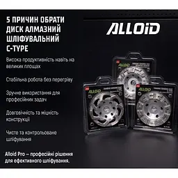 Диск алмазний Alloid Building Tools C-Type шліфувальний 125 мм (DG-4125C) - мініатюра 6