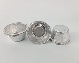 Алюмінієва харчова форма, кругла, 137 мл, С5, 100 шт, для запікання, фасування, доставки, кейтерингу та готових страв - мініатюра 2