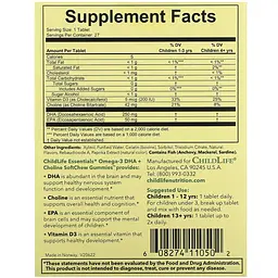 Дитячий риб'ячий жир ChildLife Essentials Omega-3 DHA + Choline Natural Passion Fruit 27 таблеток - мініатюра 2