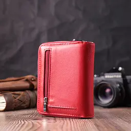 Гаманець для жінок яскравого кольору з натуральної шкіри ST Leather 22552 червоний