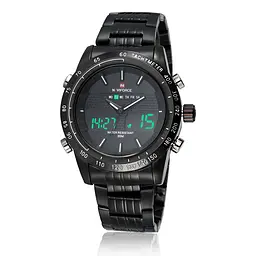 Наручний годинник чоловічий Naviforce Army NF9024 Black-Black-White, NF9024 B/B/W (15220)