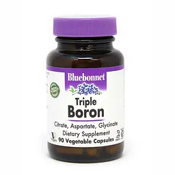 Вітаміни та мінерали Triple Boron 3 mg, 90 вегакапсул Bluebonnet Nutrition fit0017623