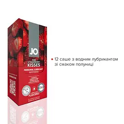 Набір лубрикантів Foil Display Box – JO H2O Lubricant – Strawberry – 12 × 10ml - мініатюра 2