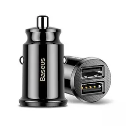 Адаптер для авто зарядное устройство BASEUS Grain 2 порты выходы 2 USB (CCALL-ML01) черный