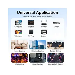 Патч-корд 3м, UTP cat 6 RJ-45 black Vention (IBEBI) - мініатюра 9
