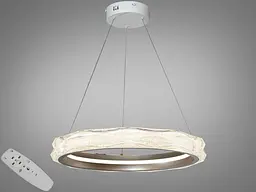 Сучасна LED-люстра Diasha MD3528/500CG шампань 51 Вт з пультом, 50 см