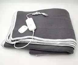 Електропростирадло електро грілка електричне простирадло LUX electric blanket 120*155см 100Вт UKC сірий