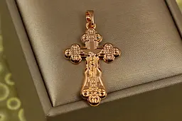 Хрестик Xuping Jewelry трилисниковий Висунення 3.3 см золотистий