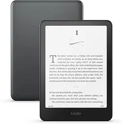 Електронна книга Kindle Paperwhite 12th Gen 2024 Signature Edition Metallic Black, 32GB, 7 E Ink Carta, HD-екран, покриття антивідблиску, підсвічування, сенсорний екран, Bluetooth/Wi-Fi, захист від вологи, 300 dpi, чорна