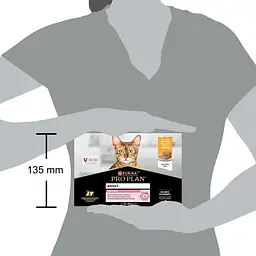 Набір вологий корм Purina Pro Plan для дорослих котів з чутливим травленням, мус з куркою 12х85 г - мініатюра 7