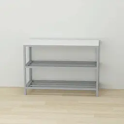 Банкетка універсальна Ferrum-decor Слайм 45x63x26 сірий ДСП Білий 16мм (FRD-104080)