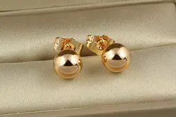 Сережки гвоздики Xuping Jewelry кульки 10 мм золотисті