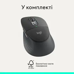 Мишка Logitech Signature Comfort Plus M850L Wireless/USB-C for Business Graphite (910-007704) - мініатюра 12