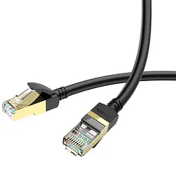 Дата кабель Hoco US 02 Level pure copper gigabit ethernet (1 m) Black - мініатюра 2