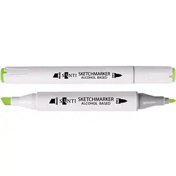 Набір спиртових маркерів Santi Professional SA-46 яскраво-зелений 6 шт. (390865)