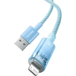 Кабель Baseus Explorer Series Fast Charging Cable with Smart Temperature Control Cable USB to Lightning 2.4A 1m CATS010003 Blue - мініатюра 2