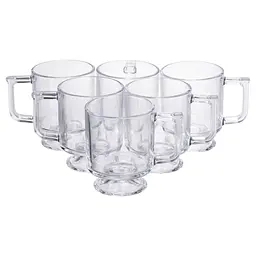 Набір чашок 6 шт для чаю та кави Goblet по 300 (мл) Прозорий Yiwu HP-19-L6