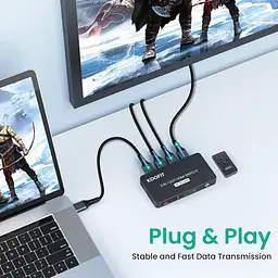 HDMI перемикач 3-в-1 з пультом 4K@60Hz HDR - мініатюра 5