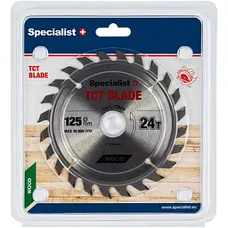Диск відрізний Specialist+ по дереву 125x24Tx22 мм (51/1-12524)