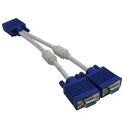 Y-кабель розгалужувач подвійник Splitter VGA роздвоювач - мініатюра 2