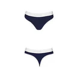 Спортивні трусики-стрінги Passion PS007 PANTIES M, navy blue - мініатюра 5
