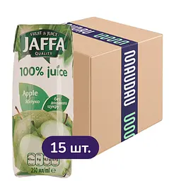 Упаковка сока Jaffa 100% Juice яблочный осветленный 3.75 л (250 мл х 15 шт.)