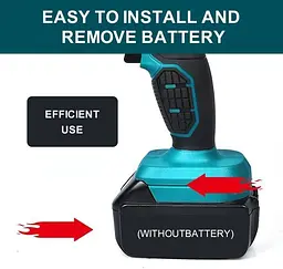 Бездротовий термофен, сумісний з акумулятором Makita 18V LXT, 3 насадки, 2 температурні режими, максимальна температура - мініатюра 2