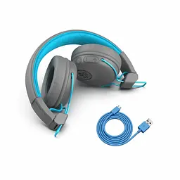 Навушники Jlab Studio Wireless On Ear Grey Blue (IEUHBASTUDIORGRYBLU4) - мініатюра 3