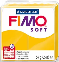 Полімерна глина Fimo Soft, 57 г., Жовта, (8020-16)