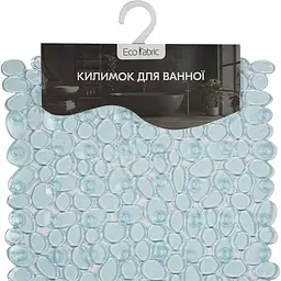 Килимок для ванної Eco Fabric Галька 68х34 см прозоро-блакитний (6834-003) - мініатюра 5