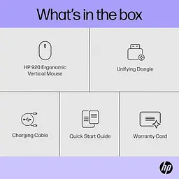 Комп'ютерна миша HP 920 Ergonomic Vertical WL/BT чорний teh0014074 - мініатюра 9