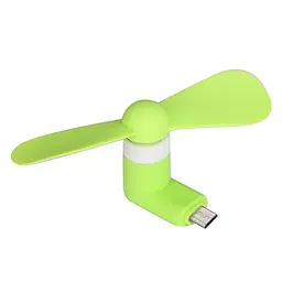 Мобільний вентилятор MicroUSB зелений