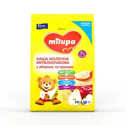 Молочна каша Milupa Мультизлакова з яблуком і грушею 210 г - мініатюра 2