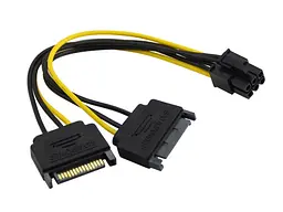 Кабель живлення для відеокарти 6pin Male-2хSATA Male