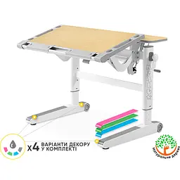 Дитячий стіл Mealux Ergowood L Multicolor MG (арт. BD-810 MG/MC)