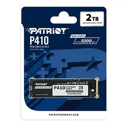 Накопичувач SSD M.2 Patriot P410 2TB NVMe 2280 PCIe Gen4 x4 5000/4500 TLC (P410P2TBM28H) - мініатюра 2