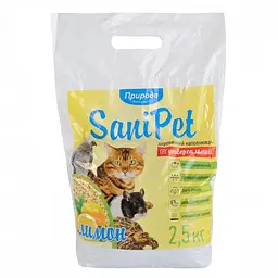 Наповнювач Природа Sani Pet деревний універсальний з ароматом лимона 2.5 кг - мініатюра 3