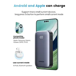 Павербанк Ugreen PB502 10000 mah 30W з наскрізною зарядкою Портативна батарея для заряджання телефону та ноутбука - мініатюра 5