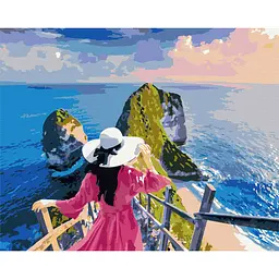 Набір для розпису по номерах Леді на островах, 40x50 см, BS51548