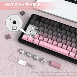 Клавіатура Attack Shark M87 Pro V2 RGB Linear White Jade Switch Wireless (AS-6972792470467-B) Gradient Pink (G-000003997) - мініатюра 5