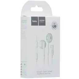Навушники Hoco L10 Acoustic Type-C wired earphones with mic 6957531099840 - мініатюра 5
