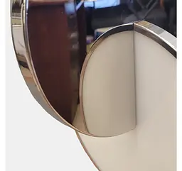 Хромований дизайнерський LED-підвіс Artlight 8219S CH із дзеркальним диском і круглим розсіювачем - мініатюра 6