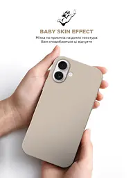 Силиконовый чехол с MagSafe для Apple iPhone 16 Plus, ICON2 MagCase, бежевый, противоударный, панель с мягкой подкладкой, защита всего корпуса, поддержка беспроводной зарядки, совместим с защитными стеклами и пленками, ArmorStandart (ARM80185) - мініатюра 8