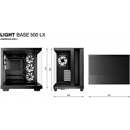 Корпус Be quiet! Light Base 500 LX Tempered Glass без БЖ Black (BGW85) - мініатюра 7