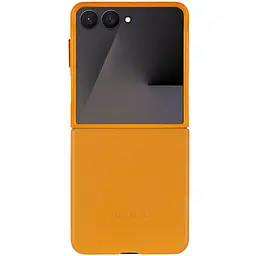 Шкіряний чохол Leather Case (AAA) для Samsung Galaxy Z Flip7 Brown - мініатюра 2