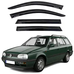Дефлектори вікон ветровики Volkswagen Golf IV 1997-2002 Універсал Скотч 3M Voron Glass